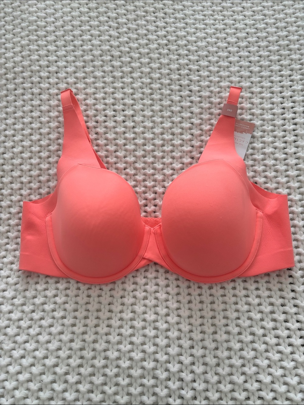 Cacique Coral Pink Lightly Lined Balconette Bra